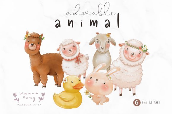 Adorable Animal Watercolor Cartoon PNGs: A Designer's Toolkit