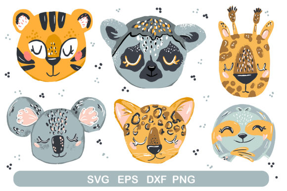 Adorable Baby Animal Faces: SVG Clipart for Creative Projects