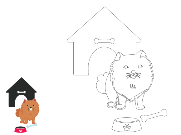 Adorable Vectors: Using Animal Dog Cute Coloring in Your Designs