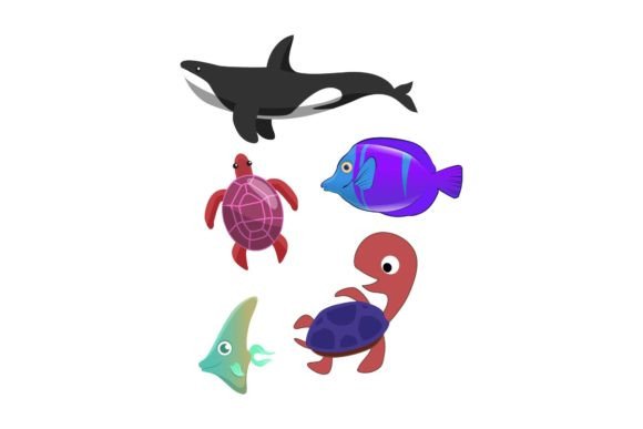 Animal Underwater Vector: Bringing Aquatic Charm to Your Designs