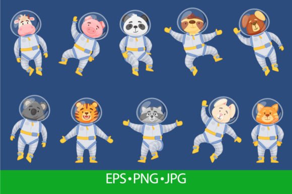 Cartoon Animal Astronauts: A Universe of Charm for Your Projects