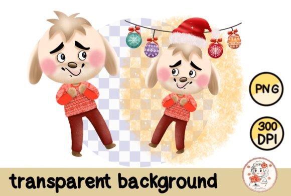 Christmas Cute Animal Sublimation Design for Festive Creations