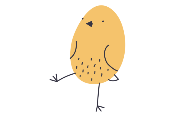 Cute Baby Bird Walking: A Delightful Doodle for Playful Projects