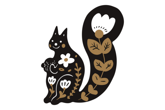 Folk Squirrel Nordic Woodland Animal Wi: Whimsy for Your Designs
