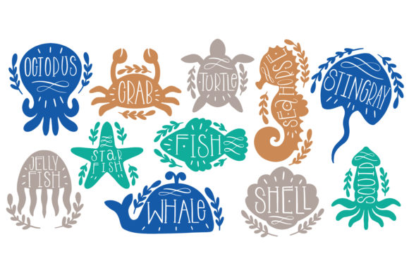 Marine Set Animal Ocean: A Playful Toolkit for Modern Designers