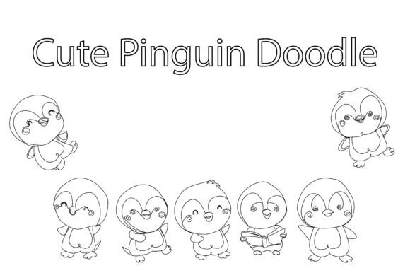 The Endearing Charm of a Cute Line Penguin Wildlife Animal