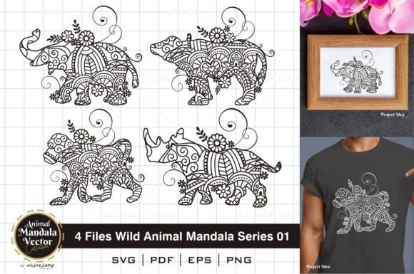Wild Animal Mandala Series 01: Your Next Creative Asset
